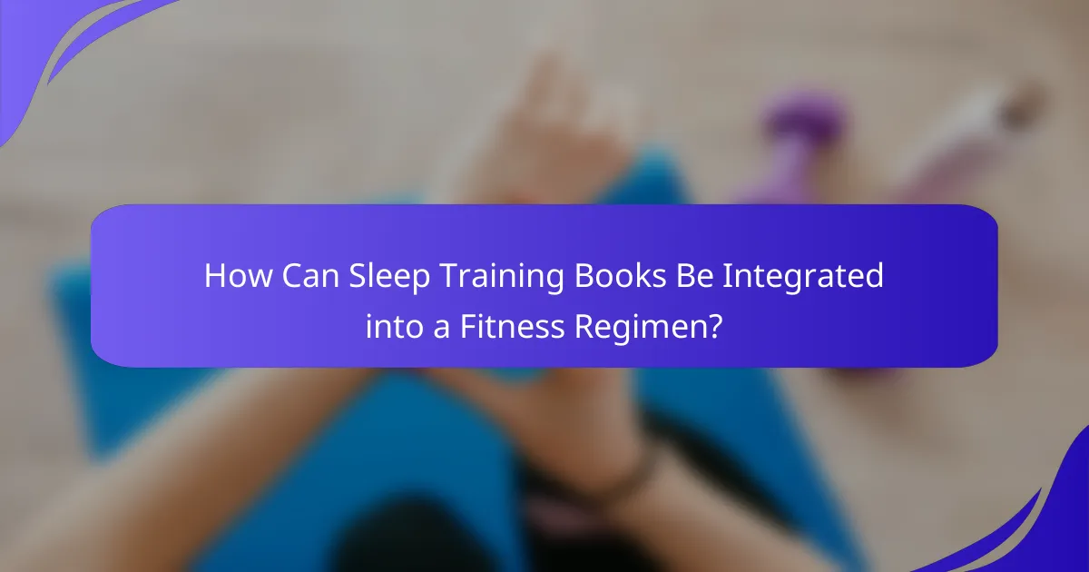 How Can Sleep Training Books Be Integrated into a Fitness Regimen?