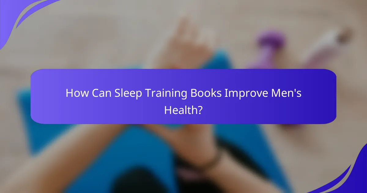 How Can Sleep Training Books Improve Men's Health?