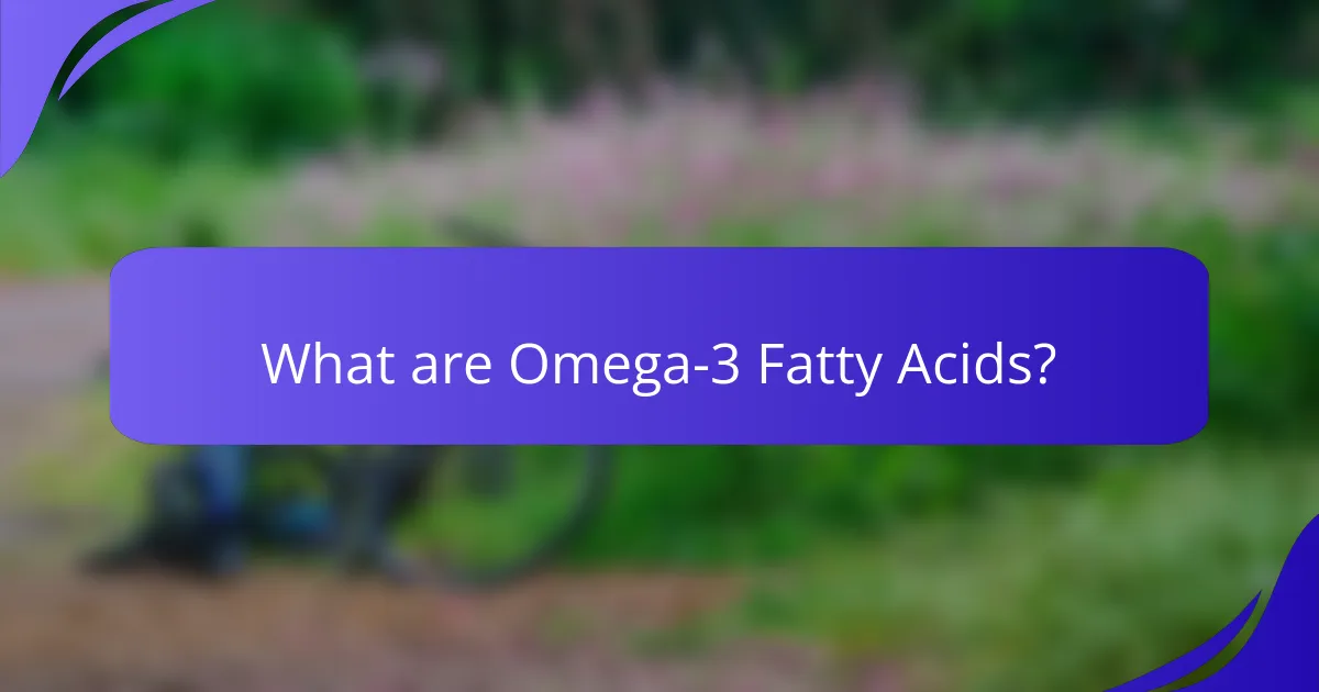 What are Omega-3 Fatty Acids?
