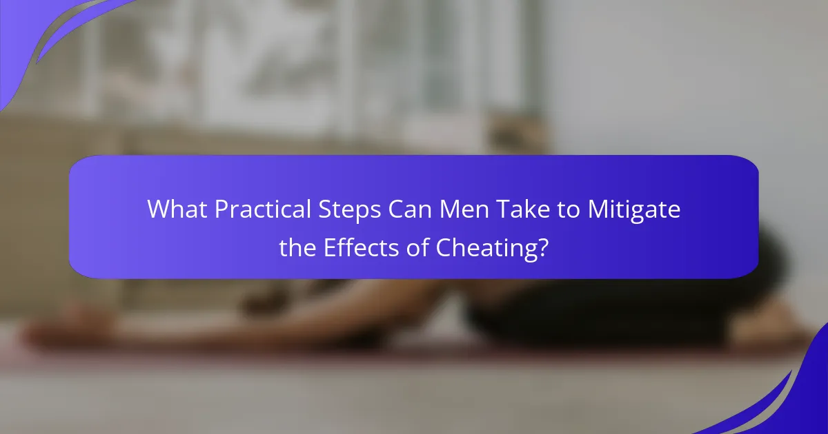 What Practical Steps Can Men Take to Mitigate the Effects of Cheating?