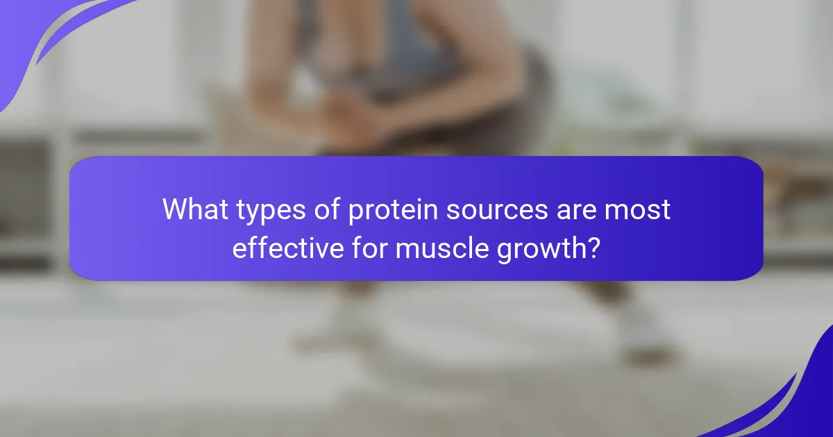 What types of protein sources are most effective for muscle growth?